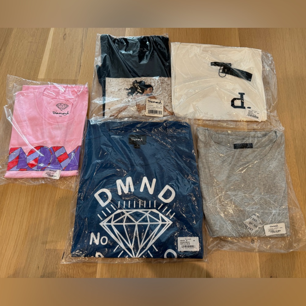 Diamond Supply Co. Shirts - Blue, Pink, Gray, White, Black